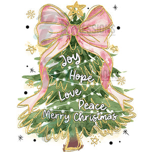 Joy hope love CHristmas Tree