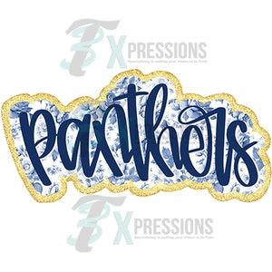 Panthers blue floral