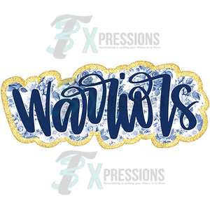 Warriors Blue Floral