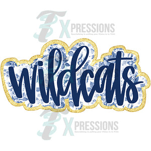 Wildcats blue floral