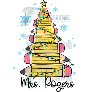 Personalized Pencil Christmas Tree