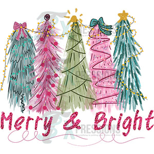 Merry and Bright skinny Trees