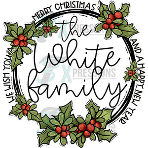 Personalized Wreath Family Christmas