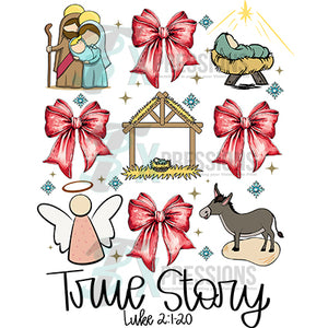 True Story collage pink bow