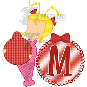 Personalized Faux Applique Cindy Lou