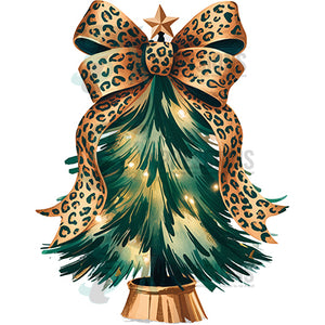 Leopard Bow CHristmas Tree