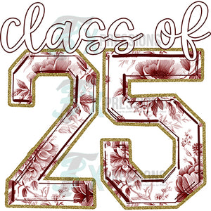 Class of 25 Toile Maroon