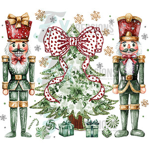 Green Nutcrackers and CHristmas Tree