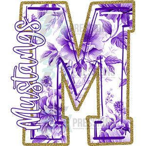 Personalized Purple Toil Letter