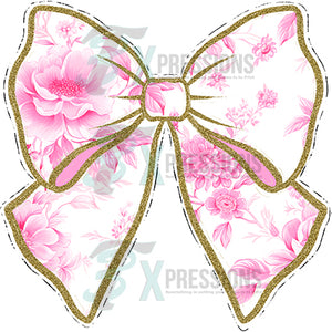 Toile Bow Pink