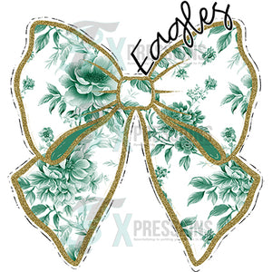 Personalized Green Toil Bow