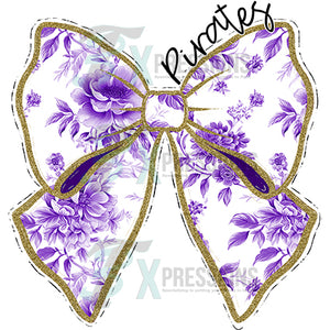 Personalized Purple Toile Bow