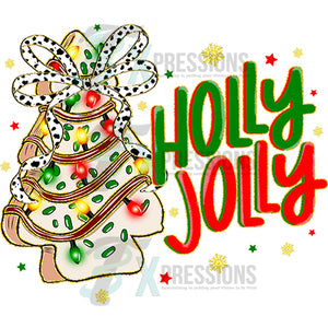 Holly Jolly Tree Cake