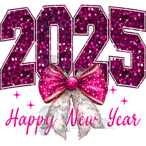 Pink 2025 Happy New Year