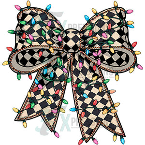 Checkered CHristmas Bow