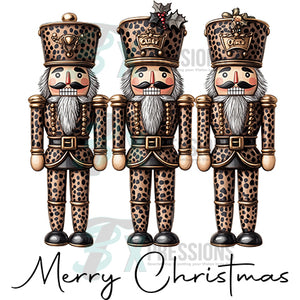 Merry Christmas leopard nutcracker