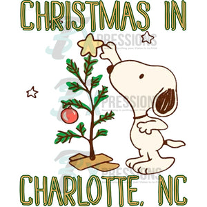 Personalized Snoopy Christmas in