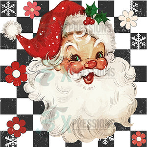 Santa checkered background