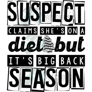 suspect - big back season