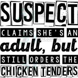 suspect - chicken tenders