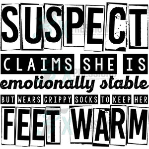 suspect - grippy socks