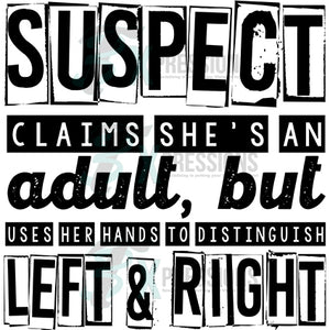 suspect - left & right