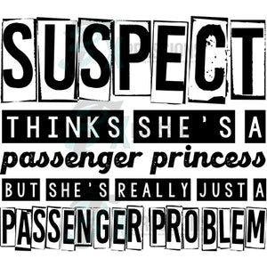 suspect - passenger problem