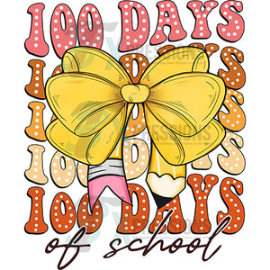 Yello pencil bow 100 days of school