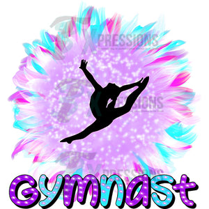 Gymnast purple and blue