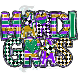 Mardi Gras checkered