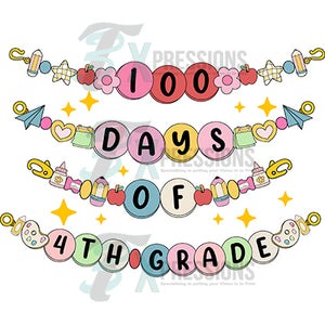 bracelet 100 days of 4th grade