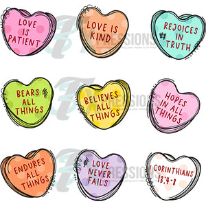 Conversation hearts valentine