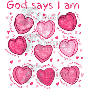 God says I am hearts