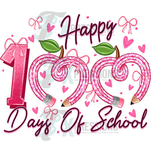 Happy 100 days of school pink