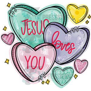 Jesus loves you conversation hearts