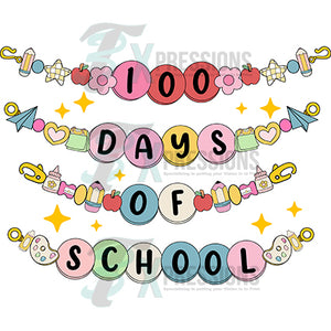 100 Days Of School Bracelet