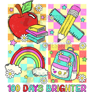 School 100 days brighter