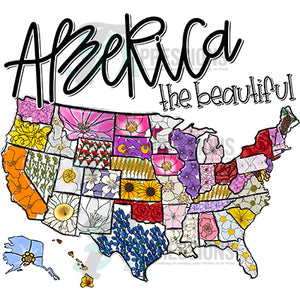 Whimsy America Flower Map