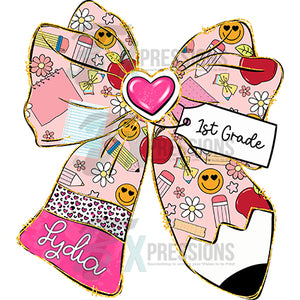 Personalized School Grade Bow