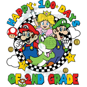 Happy 100 days of 2nd grade mario