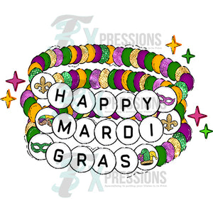 Happy Mardi Gras Friendship Bracelet