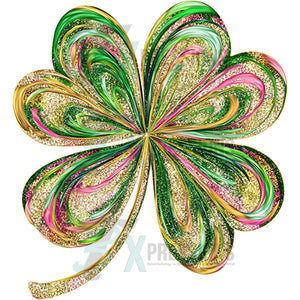 Painted glitter shamrock