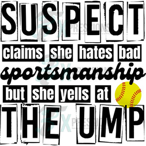 suspect softball