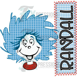 Personalized Seuss Thing with name plate