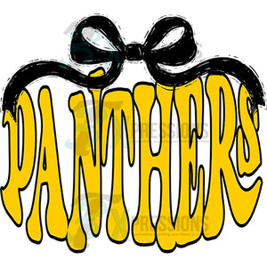 Black BOw Yellow Panthers