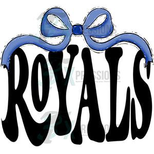 Bow ROyal blue and white Royals