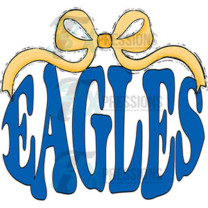 Gold Bow Blue Eagles