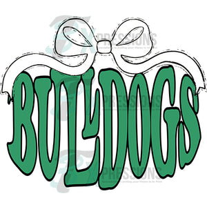 White Bow Green Bulldogs