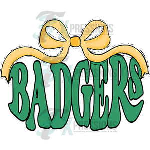 Yellow Bow Green Badgers