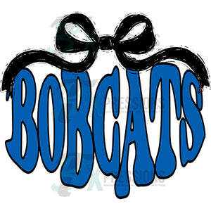 Black Bow blue Bobcats